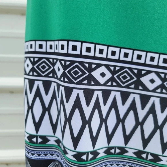 CHICO'S Sexy and Slimming Long Maxi Dress Beautiful Blue Green Blk NWT Sz 0 S(4) - Picture 10 of 13